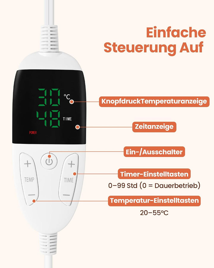 Faltbare Brot-Gärbox mit Temperaturregelung von 20–55 °C und 0–99 h Timer, Teiggärgerät mit Metallgi