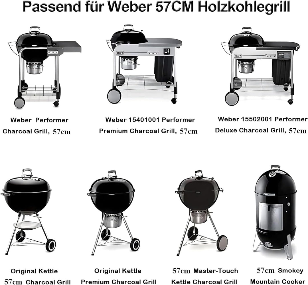 54,6cm 7436 Grillrost Rund Klappbarem für Weber 57cm Holzkohlegrills, Grillrostersatzteil für Weber
