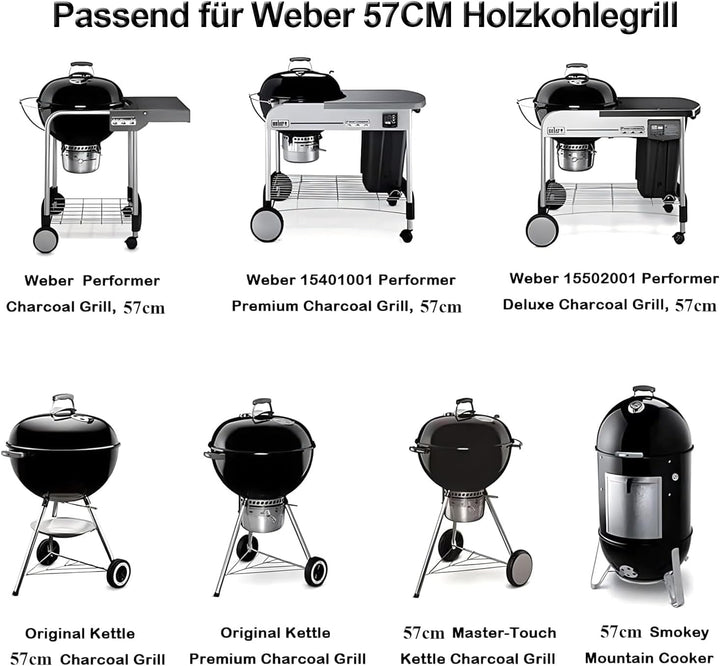 54,6cm 7436 Grillrost Rund Klappbarem für Weber 57cm Holzkohlegrills, Grillrostersatzteil für Weber