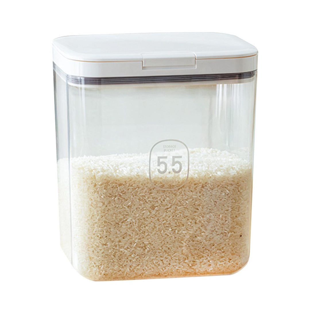Luftdichter Reis-Aufbewahrungsbehälter, Mehlbehälter, 4,5 kg/5,81 qt, transparenter Lebensmittelbehä