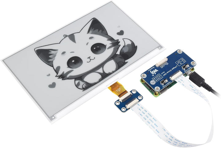 Waveshare 7.5 Inch E-Paper Display Hat Module V2 Kit 800x480 Resolution 3.3v/5v E-Ink Electronic Scr