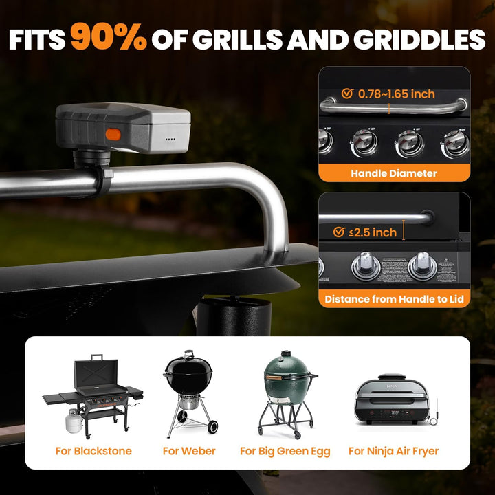 Grilllicht, Coinicxcel Wiederaufladbare 160°Breitere Strahl-Grilllichter für Outdoor-Grill IP54 mit