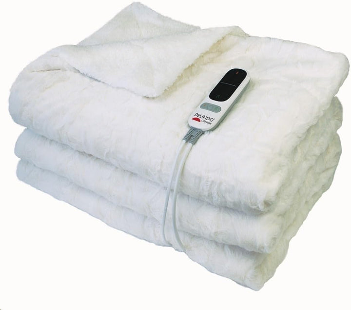 Delindo Lifestyle Heizdecke mit Abschaltautomatik 215 x 240 cm, grosse Kuscheldecke XXL mit 9 Temper