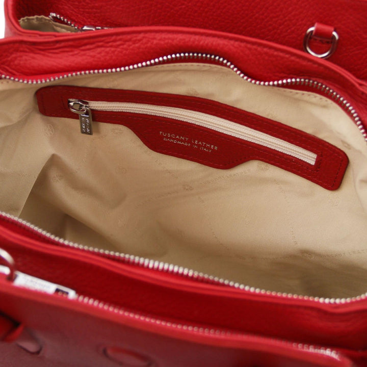 Tuscany Leather Tulipan Ledertasche Lipstick Rot, Lipstick Rot