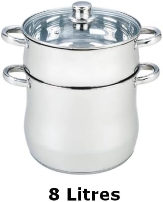 Royal Swiss Couscous Pan Maker Dampfgarer, Edelstahl, 8 Liter