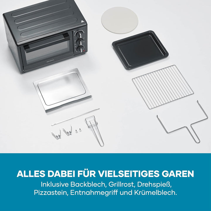 Severin Back- und Toastofen, Bake&Toast, 20L, bis 230°C, Umluft-Funktion, Ober- und Unterhitze, inkl