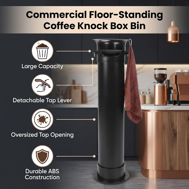 Haofy Kaffee-Klopfbox, Kaffeemühlen-Klopfbox, Kommerzieller, auf Dem Boden Stehender Kaffeesatz-Samm