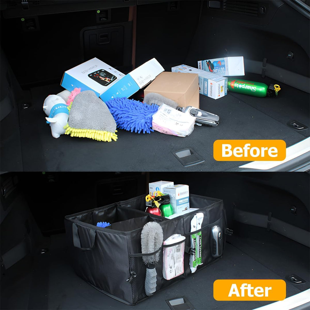 CGEAMDY Kofferraum Organizer Auto, Zusammenklappbarer Auto Organizer Kofferraum, Platzsparend Koffer