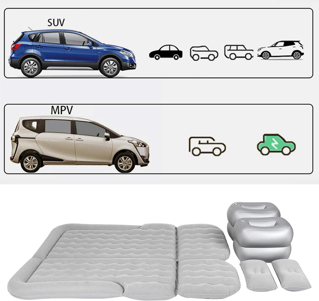 Ejoyous Auto SUV Luftmatratze, Aufblasbare Matratze Tragbare Bewegliche Dickere Luftbett mit Luftpum