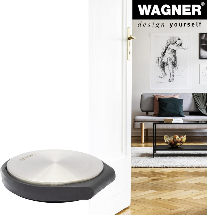 WAGNER Design-Boden-Türstopper SCREW OR GLUE DESIGN - Durchmesser Ø 90 x 105 x 20 mm, Zinkdruckguss