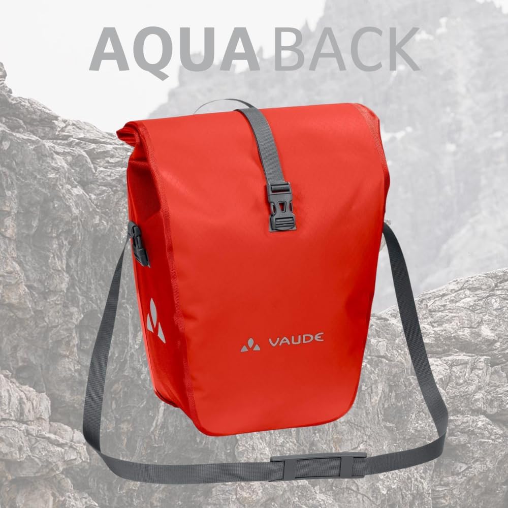 VAUDE Fahrradtasche für Gepäckträger Aqua Back Single 1 x 24 L in 24 l Lava, 24 l Lava