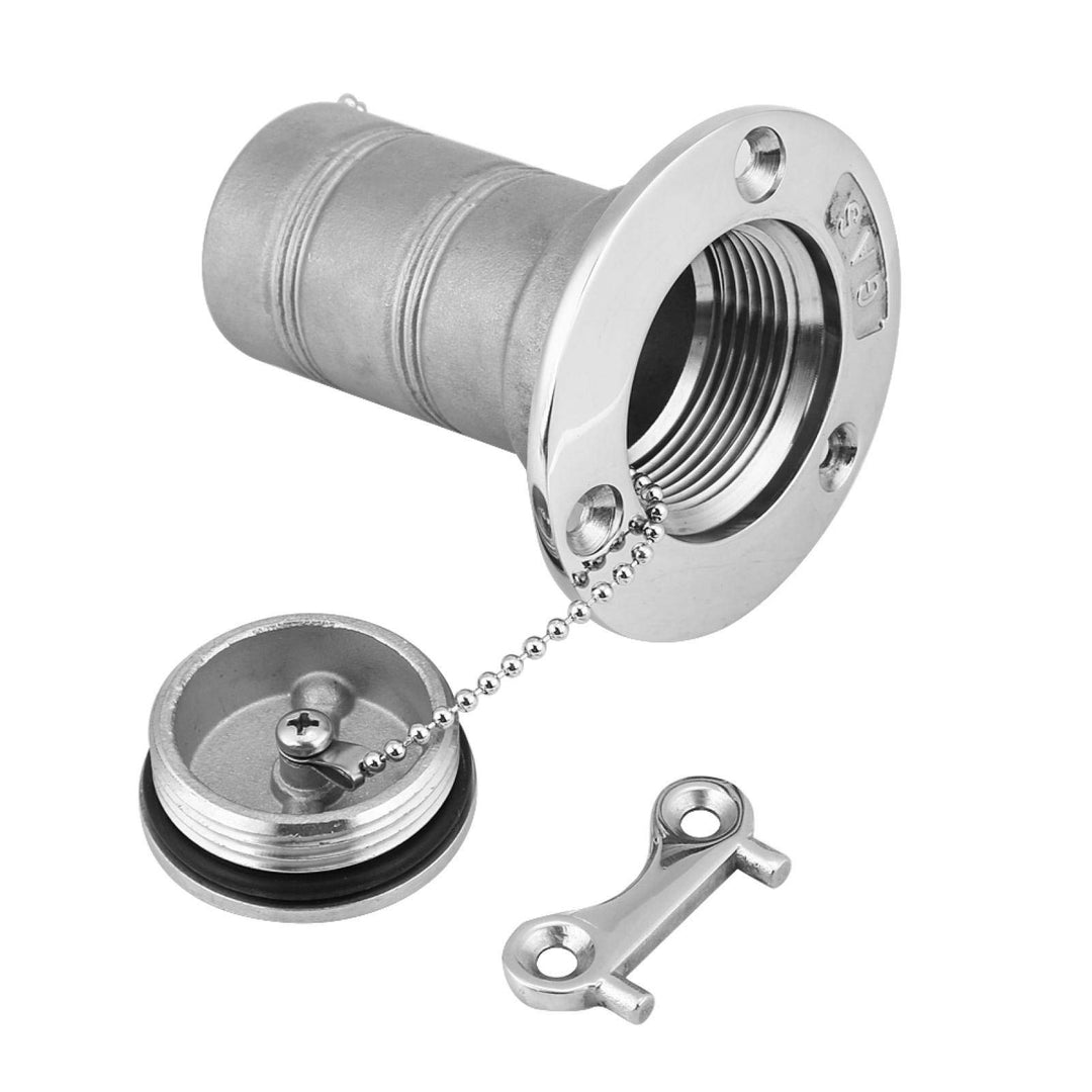 38 mm Tankstutzen für Boote, Tankdeckel Einfüllstutzen aus 316 Edelstahl mit Key Boat Deck Fill Fill