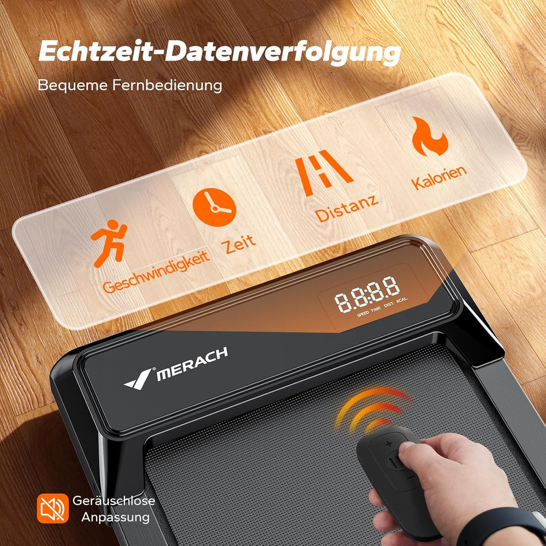 MERACH Walking Pad, 3-in-1 Laufband für Zuhause, Laufband Schreibtisch, Fernbedienung & App Steuerun