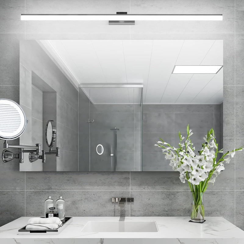 Klighten Led Spiegelleuchte Badezimmer 32W 1820LM Kaltes Weiss 6000K, 180° Rotation, IP44 Wasserdich