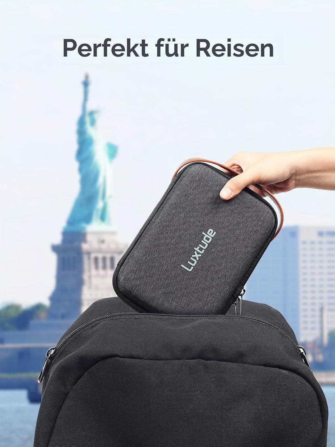Luxtude Harte EVA-Hülle mit Schaumstoff, stossfeste EVA-Organizer-Tasche, Reise-Tragetaschen für Dro