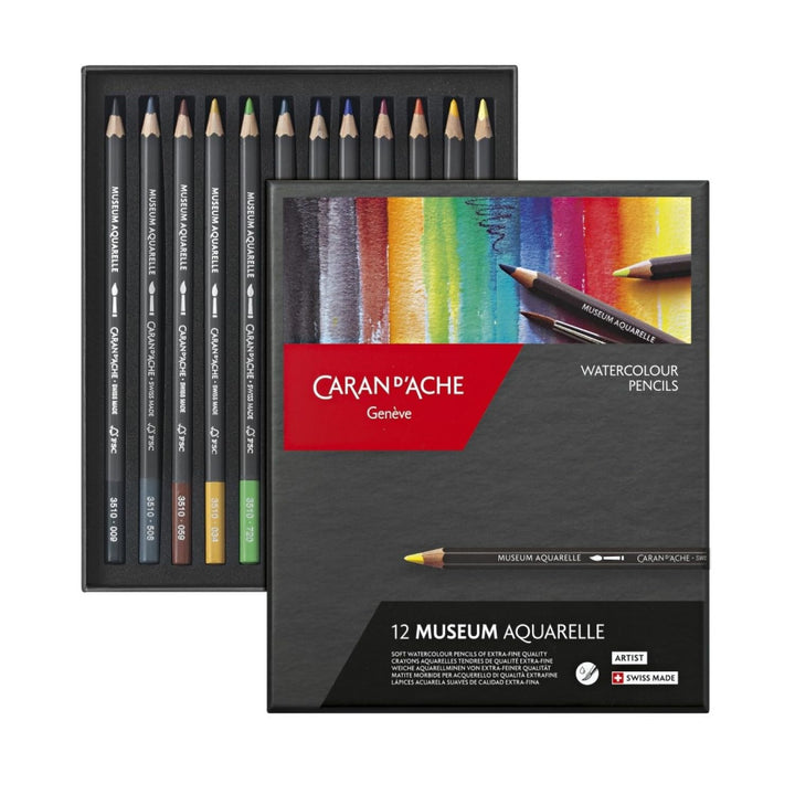 Caran d´Ache 3510.312 Museum Aquarellstifte-Set 12er Multi, Multi