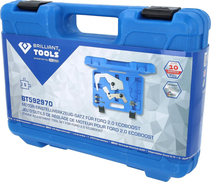 BRILLIANT TOOLS BT592970 Motor-Einstellwerkzeug| für Ford | 2.0 Ecoboost | 5-tlg. [Powered by KS TOO