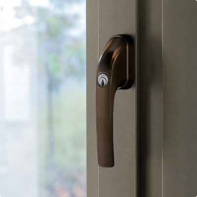 Abus FG300 abschliessbarer Fenstergriff braun Schliessung AL0089 gleichschliessend