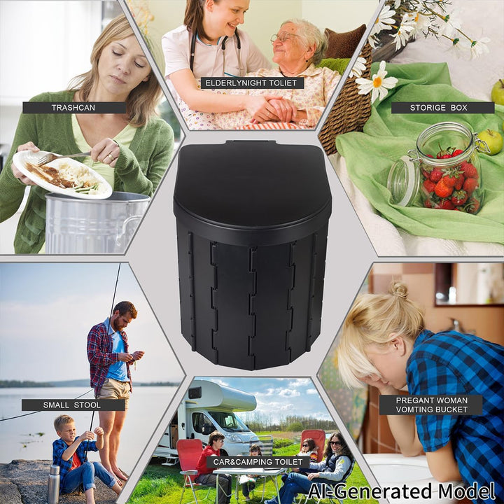 KINSPORY Campingtoilette, Mobile Toilette, Trenntoilette, Tragbare Toilette für Draussen oder Drinne