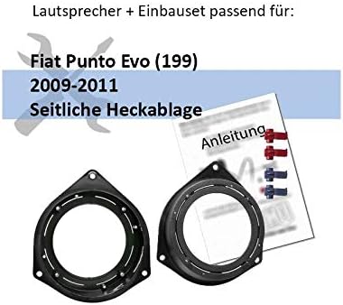 JBL Auto Lautsprecher Boxen Stage2 424 300 Watt 10 cm 2 Wege Koax passend für FIAT Punto Evo 199 200