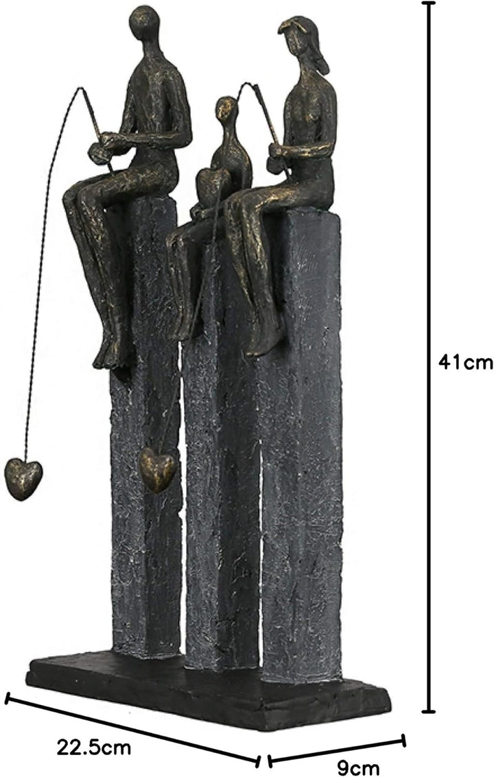 Casablanca - Skulptur, Figur, Dekofigur - Fishing - Poly - bronzefarben - 41x22,5x9cm Höhe 41 cm Ant