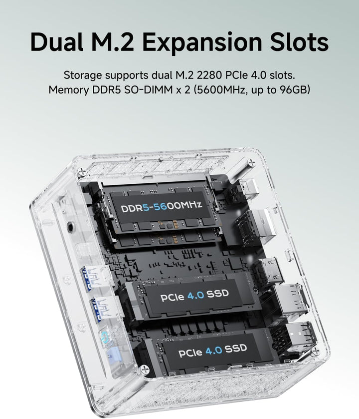 MINIS FORUM M1 Lite Mini PC,Core Ultra 5 125U 12C/14T Prozessor bis zu 4.3 GHz/Intel Arc Graphics,16