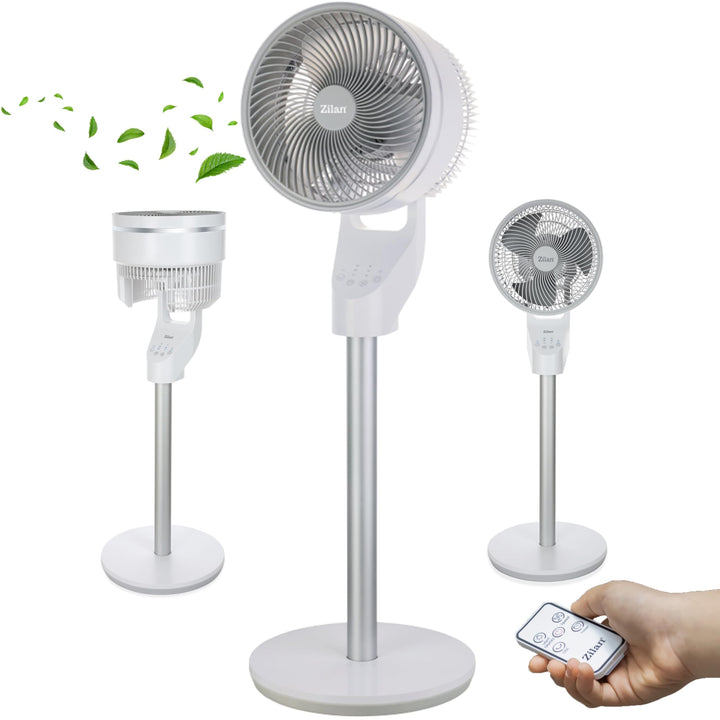 Zilan Standventilator leise mit Fernbedienung kraftvoller Ventilator mit Timer 60W energiesparend 3
