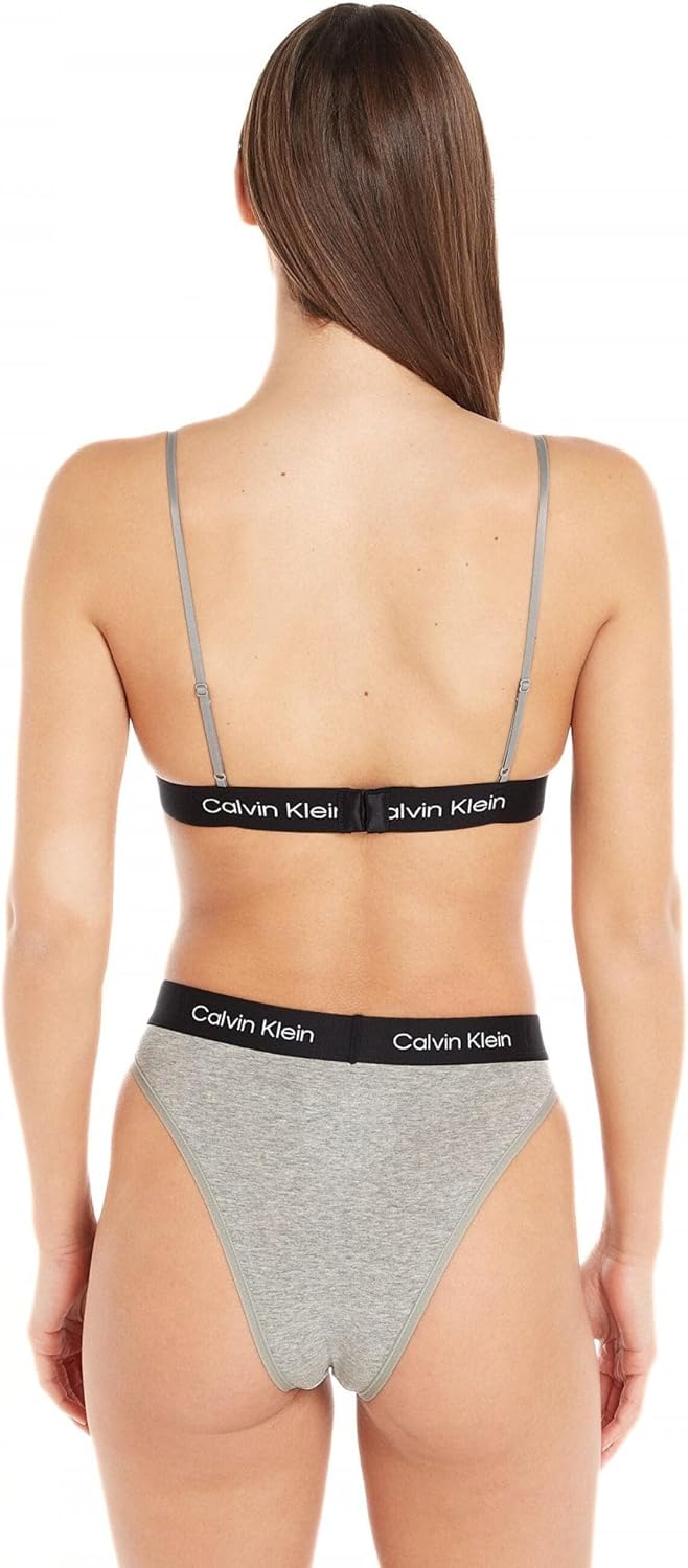 Calvin Klein Damen Bikini Oberteil Triangel Unlined Weiche Cups S Grau (Grey Heather), S Grau (Grey