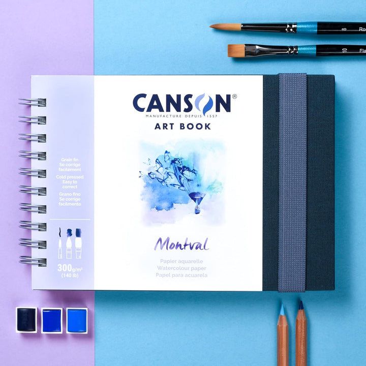 Canson C31200L003 Aquarellpapier, Papier, weiss A5 Querformat Montal, A5 Querformat Montal