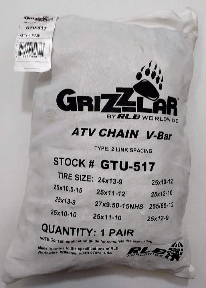 Grizzlar GTU-517 Schneeketten 24x13-9 25x10-10 25x10-12 25x10.5-15 25x11-10 25x11-12 25x12-9 25x12-1
