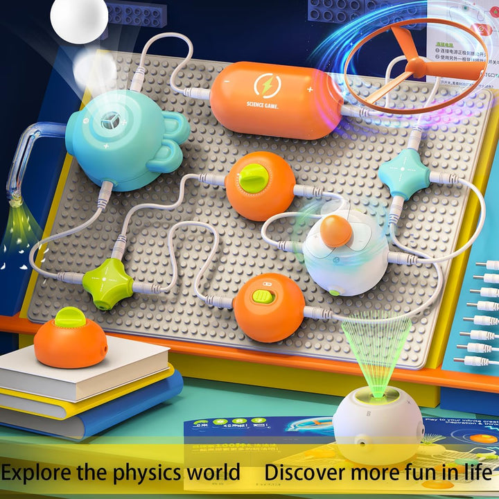 Physik Wissenschaft Schaltkreise Lernspielzeug, Snap-Schaltkreis-Blöcke mit Klassische Grundplatte f