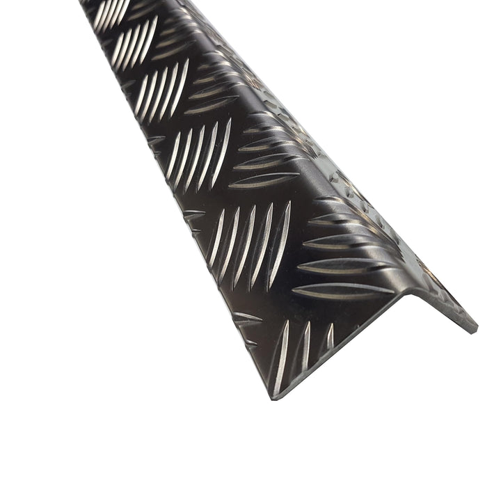 Aluminium Winkelprofil, Kantenprofil, 2000mm Aluwinkel 70x40 mm Schenkelinnenmass aus Alu Riffelblec