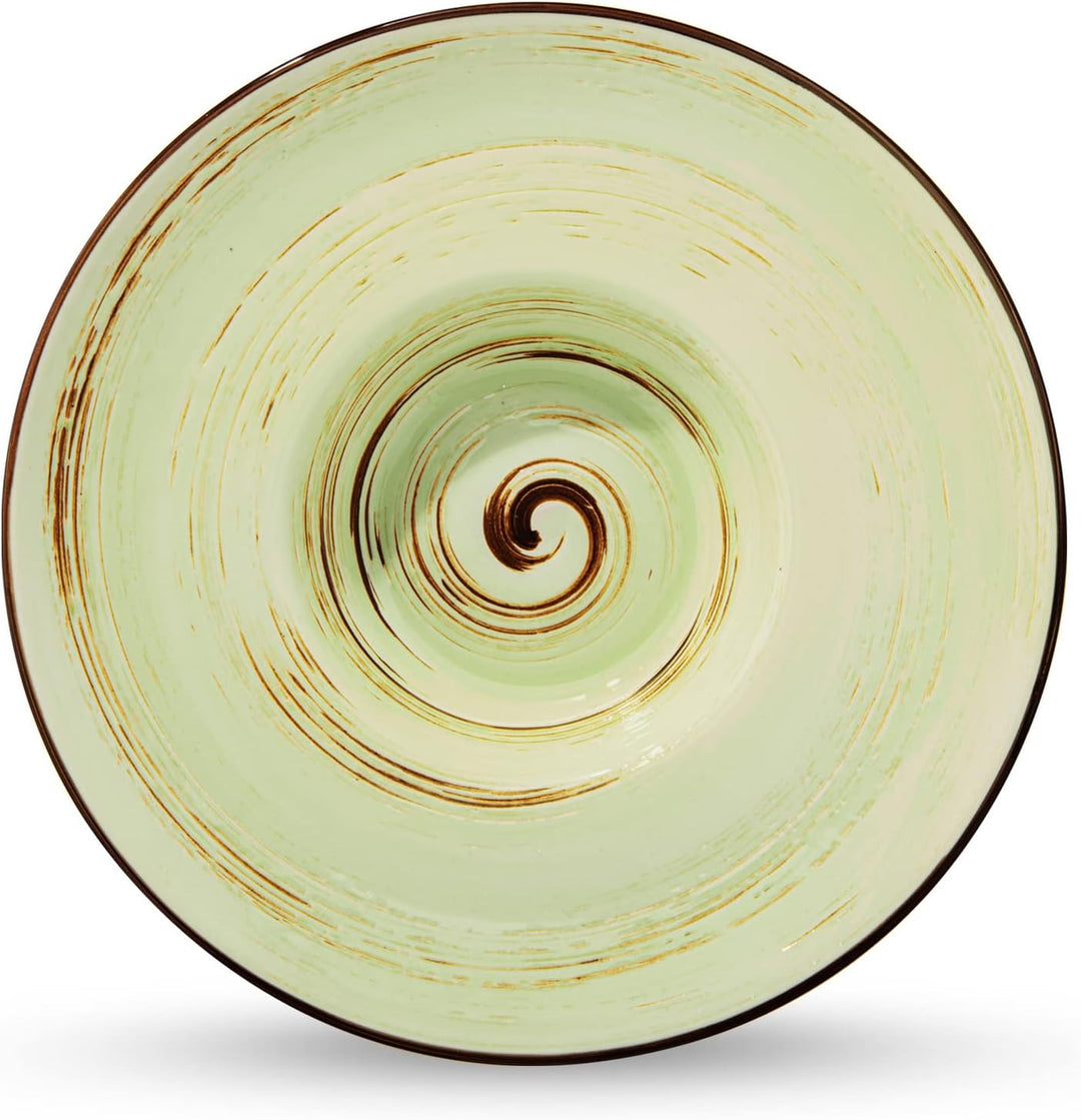 Wilmax | SPIRAL tiefe Teller - 2 Stück | Elegant | Modern | Langlebig | Sicher | Glasiertes Porzella