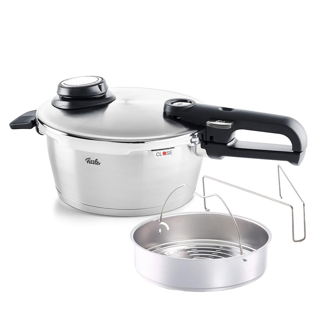 Fissler Vitavit Premium / Schnellkochtopf (3,5 L, Ø 22 cm) Edelstahl-Dampfkochtopf,4-Garstufen, inkl