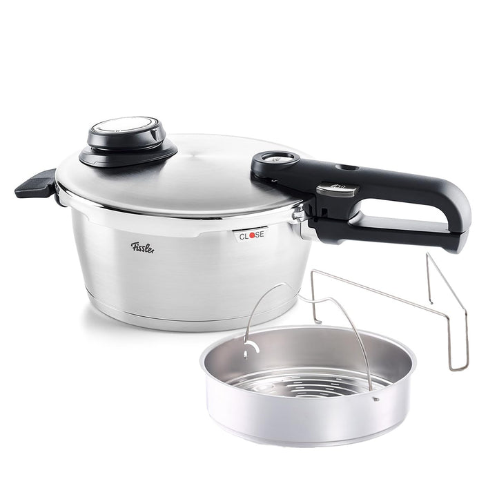Fissler Vitavit Premium / Schnellkochtopf (3,5 L, Ø 22 cm) Edelstahl-Dampfkochtopf,4-Garstufen, inkl