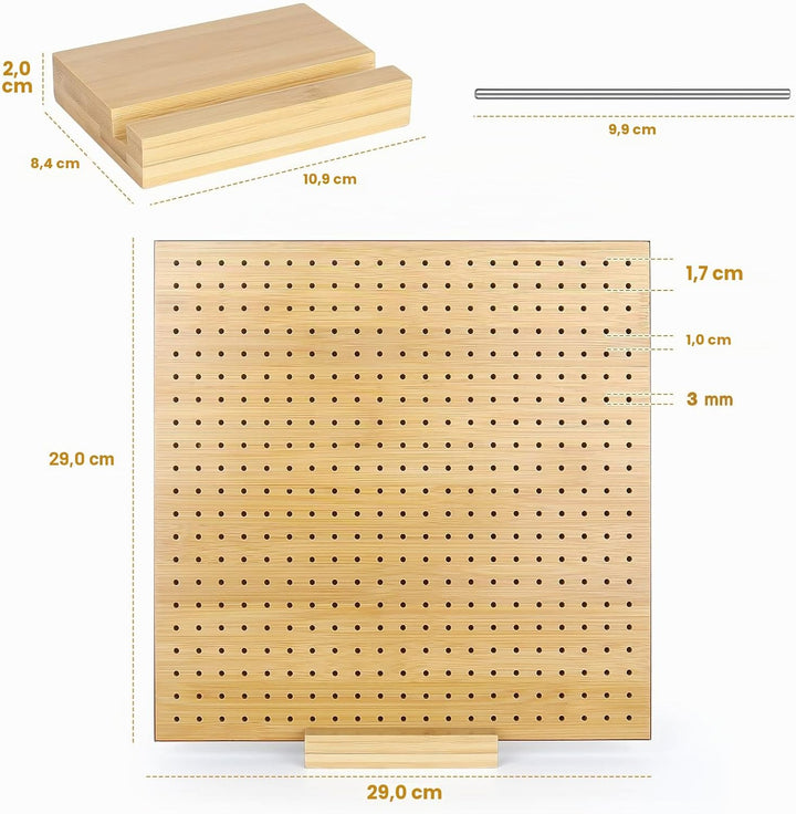 Coopay Granny Square Spanner Gross, 29 x 29 cm Sperrbrett für Granny Square, Wooden Blocking Board H