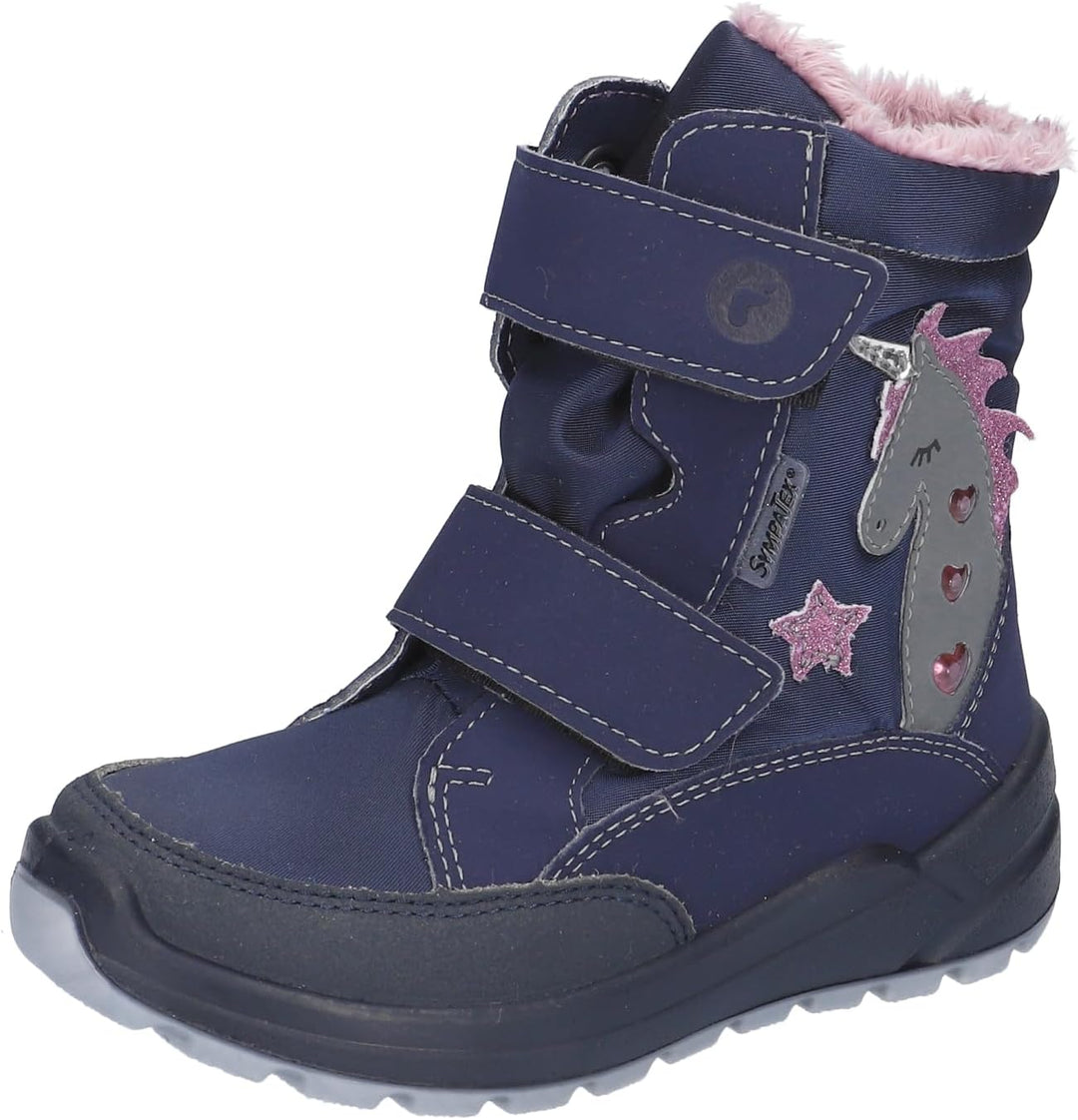 RICOSTA Mädchen Winterstiefel ANNIKA,Kinder Boots,WMS:Mittel,Sympatex,Blinklicht 25 EU Blau 170, 25