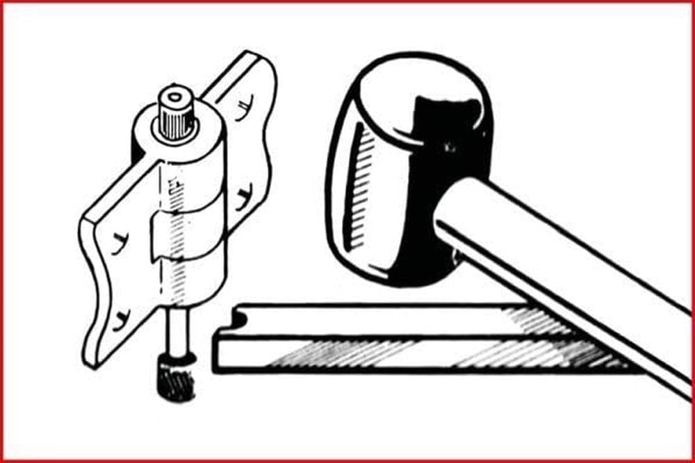 KS Tools 140.2190 Türscharnier-Spannstift-Austreiber-Satz, 4-tlg.