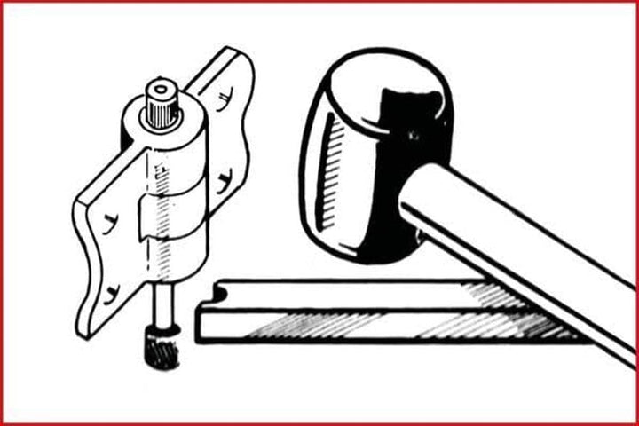 KS Tools 140.2190 Türscharnier-Spannstift-Austreiber-Satz, 4-tlg.