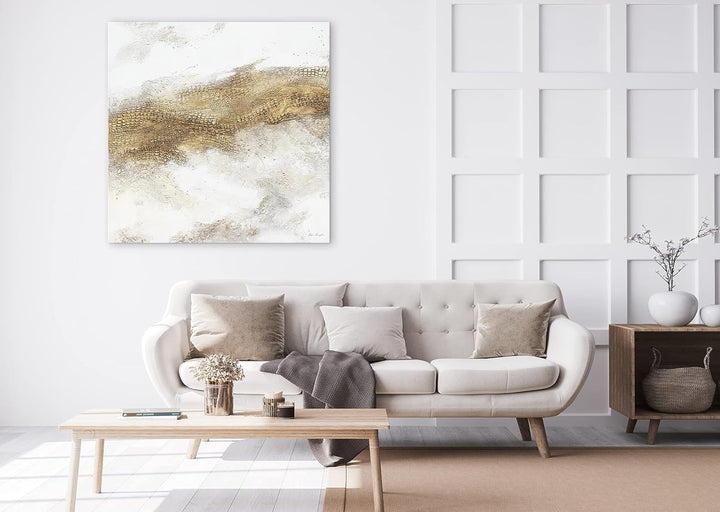 YS-Art Luxus Abstrakt Acryl Gemälde auf Leinwand April handgemalt Wandbilder Wohnzimmer modern Wohnd