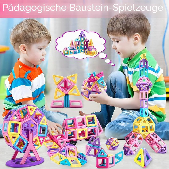Magnetische Bausteine 60 Teile Magnet Spielzeug Kinder - Magnetspiel Magnetbausteine, Magnetic Build