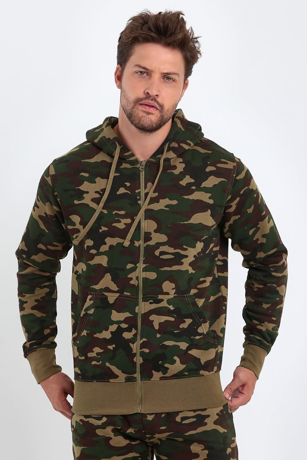 Raff & Taff Herren Zipper Hoodies Kapuzenjacke Sweatjacke Übergangsjacke Jacke Basic Schlicht bis 8X