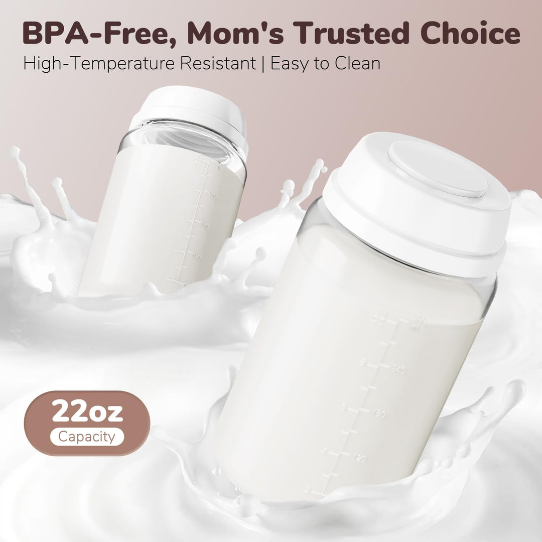Tragbarer Muttermilch-Kühler – 24H+ Frische durch 360°-Kühlung, 650ml BPA-frei, Isolierte Milchflasc