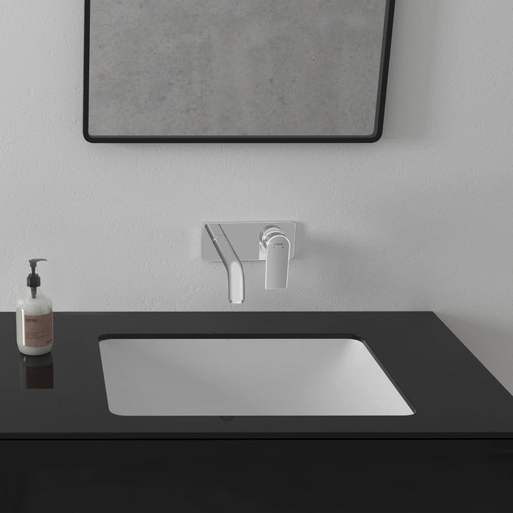 hansgrohe Waschtischarmatur Unterputz Vernis Shape, Wasserhahn Bad für Wandmontage, Badarmatur wasse