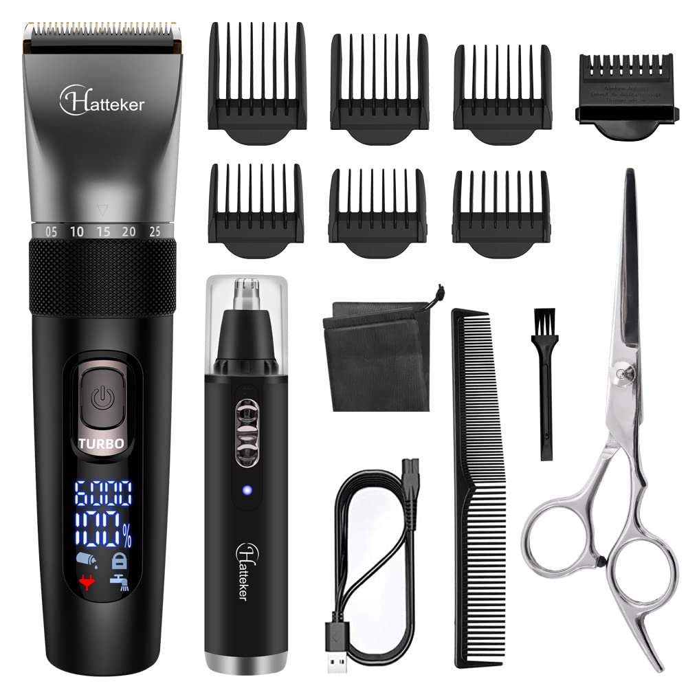 Hatteker Haarschneidemaschine Profi Haarschneider Herren Haartrimmer Bartschneider Barttrimmer Präzi