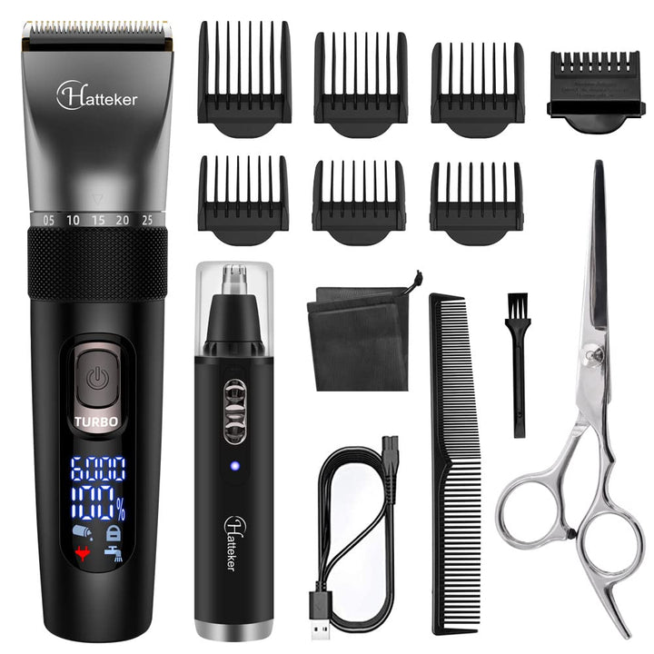 Hatteker Haarschneidemaschine Profi Haarschneider Herren Haartrimmer Bartschneider Barttrimmer Präzi