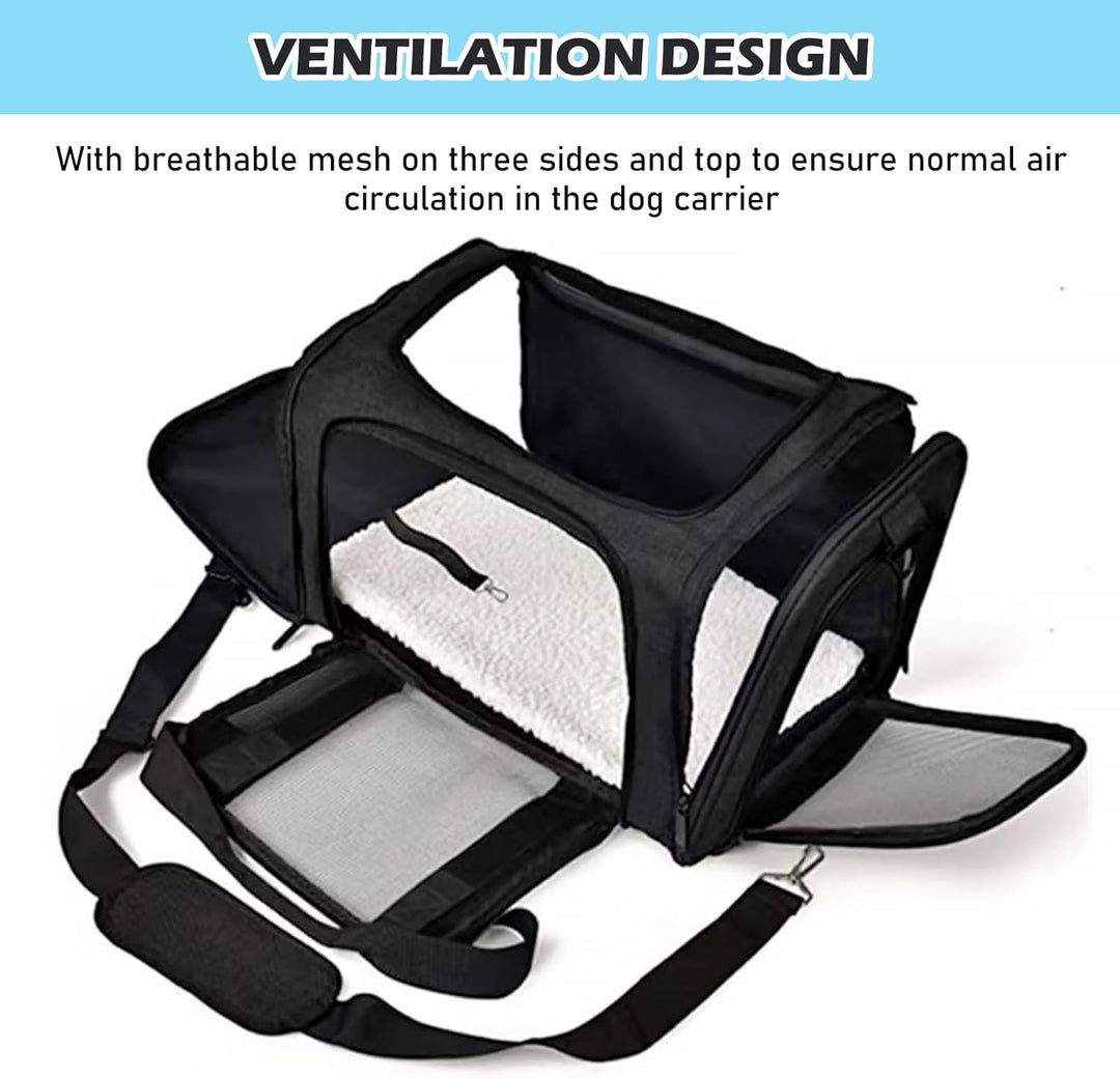 BYZESTY Transportbox Katze Hund Katzentransportbox Hundebox Faltbar Hundetransportbox Katzen Transpo