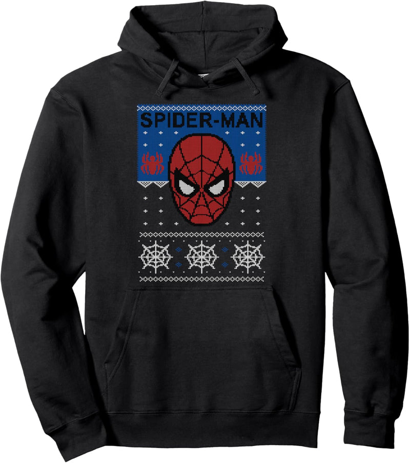 Marvel Spider-Man Mask Ugly Christmas Pullover Hoodie