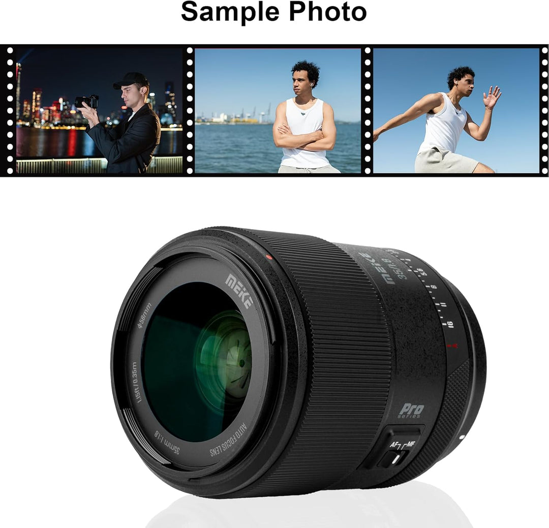 Meike 35 mm F1.8 Vollformat-AF-STM-Objektiv, Weitwinkel, Autofokus, Feste Prime-Porträtobjektive für