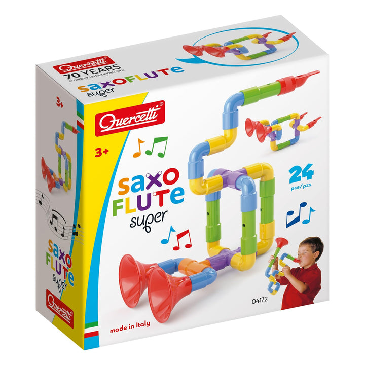 Quercetti Super Saxoflute Musikinstrumente Spielzeug ab 3 Jahre Baby Spielzeug Montessori Konstrukti